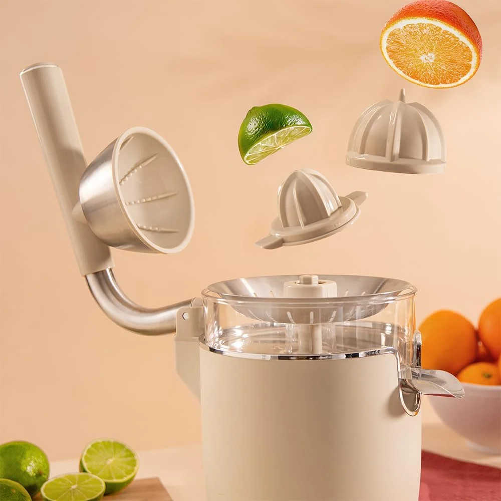 Storcator de citrice Cecotec RetroJuice 1000, 1000W, Inox, 2 conuri, anti picurare (03891)