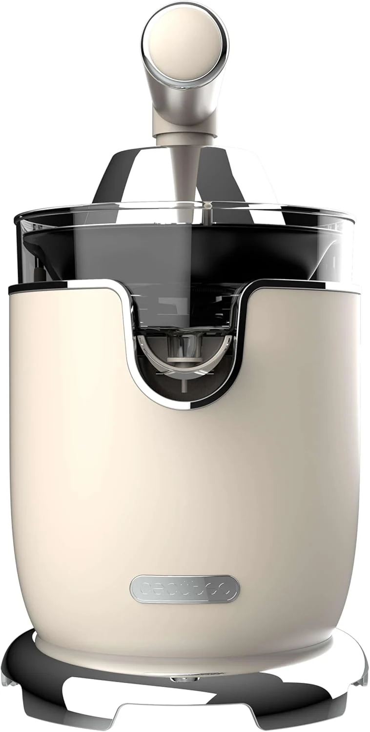 Storcator de citrice Cecotec RetroJuice 1000, 1000W, Inox, 2 conuri, anti picurare (03891)