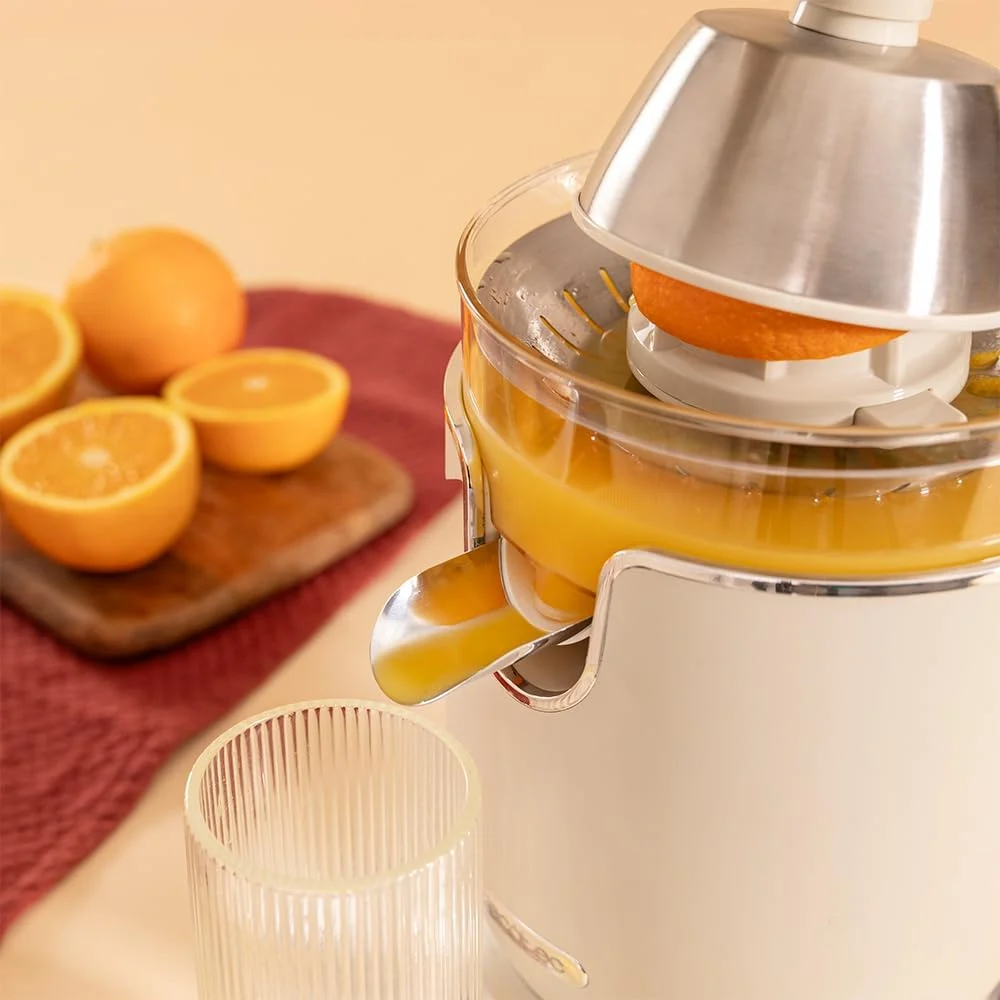 Storcator de citrice Cecotec RetroJuice 1000, 1000W, Inox, 2 conuri, anti picurare (03891)