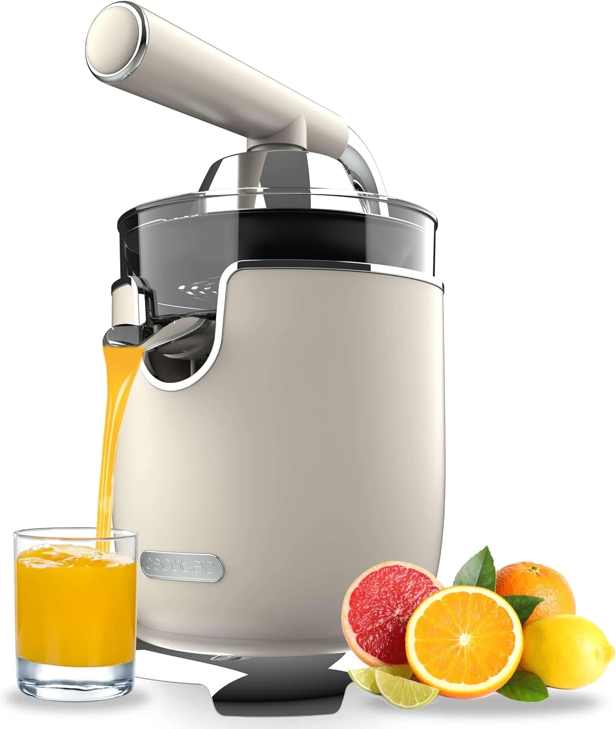 Storcator de citrice Cecotec RetroJuice 1000, 1000W, Inox, 2 conuri, anti picurare (03891)