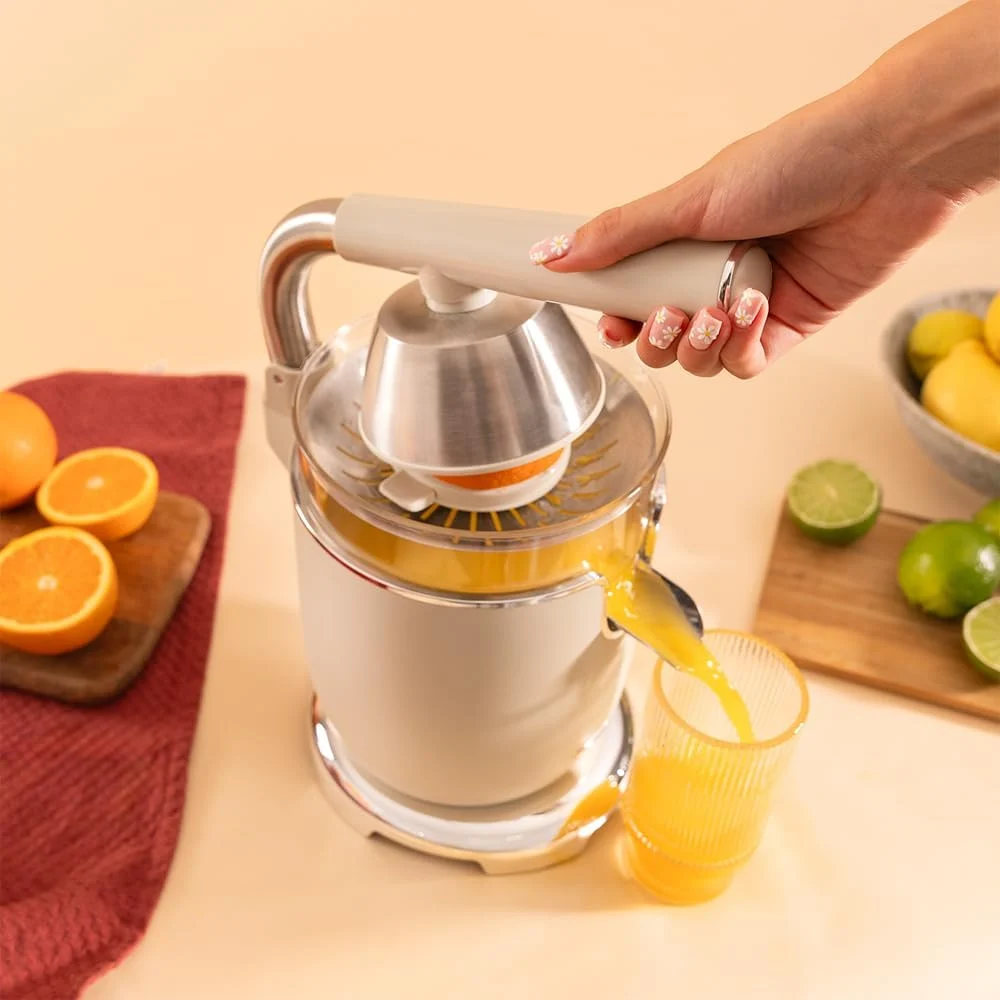 Storcator de citrice Cecotec RetroJuice 1000, 1000W, Inox, 2 conuri, anti picurare (03891)
