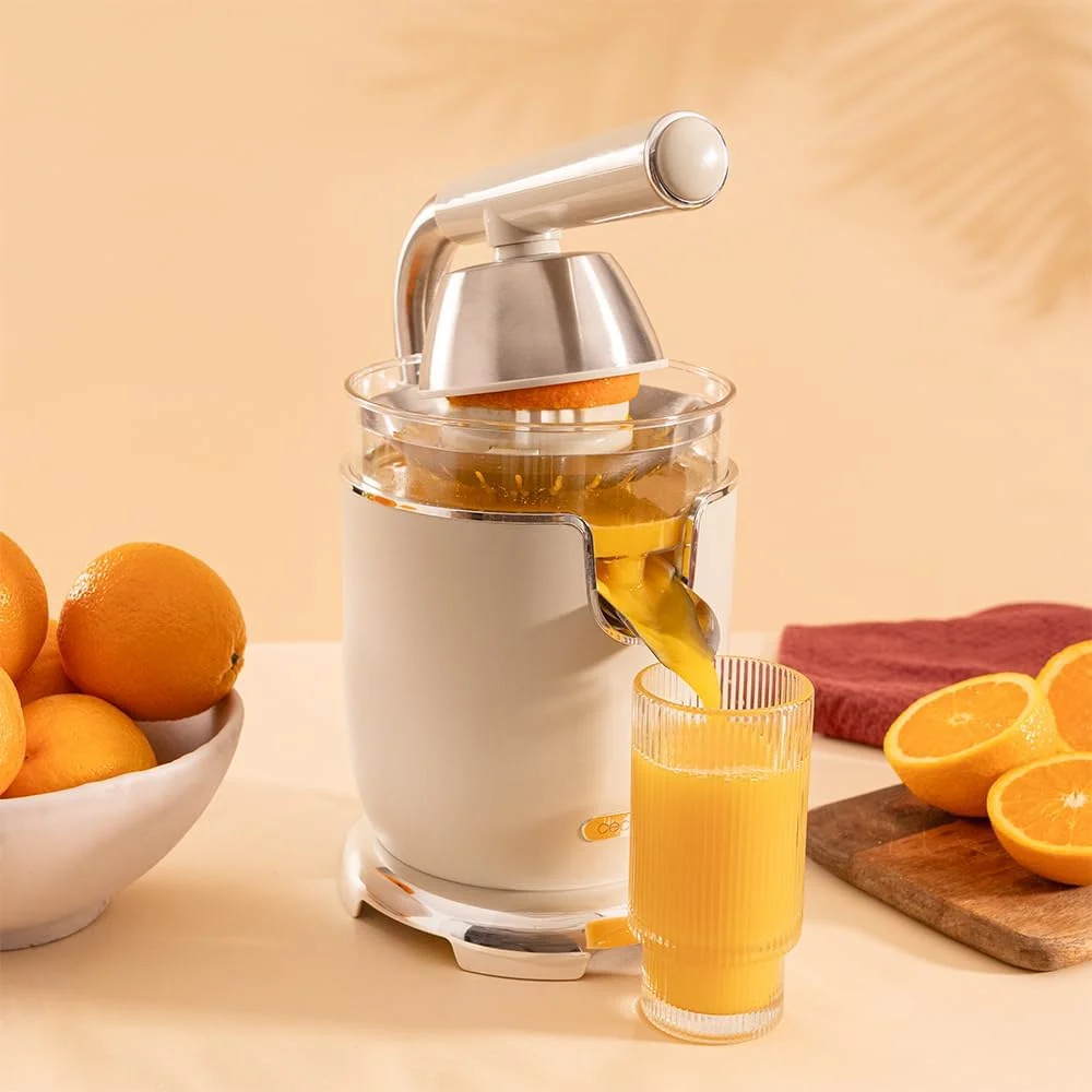 Storcator de citrice Cecotec RetroJuice 1000, 1000W, Inox, 2 conuri, anti picurare (03891)