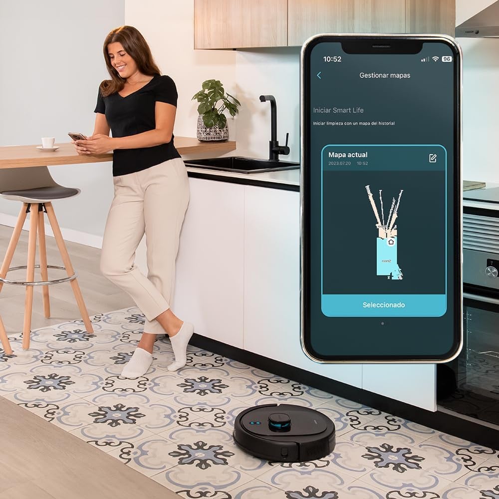 Robot de aspirare Cecotec Conga 8290 Immortal Ultra Power Home X-Treme, 7000 Pa, iTech Laser Eye, baza autocuratare, autonomie 280 minute, aspirator si mop (08612)