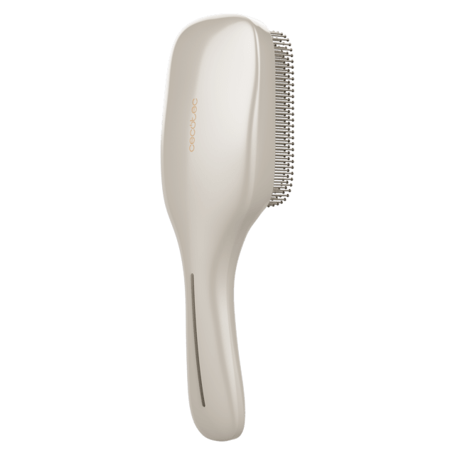 Perie Cecotec HairCare Revitalize Champagne, revitalizare si reparare par, 5 tehnologii: vibratii, ioni negativi, microcurenti EMS, laser de putere redusa (LLLT), lumina LED rosie si albastra (A01_EU01 _100152)