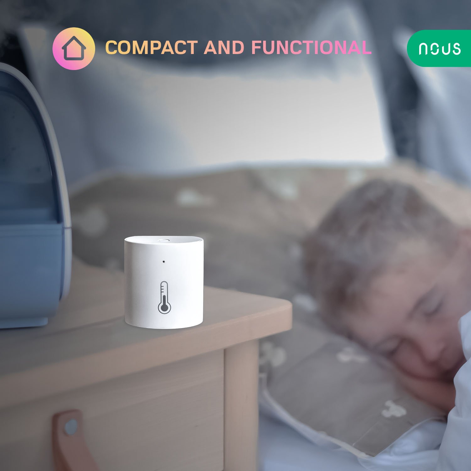 Senzor Smart de Temperatura si Umiditate NOUS E5, ZigBee (E5)