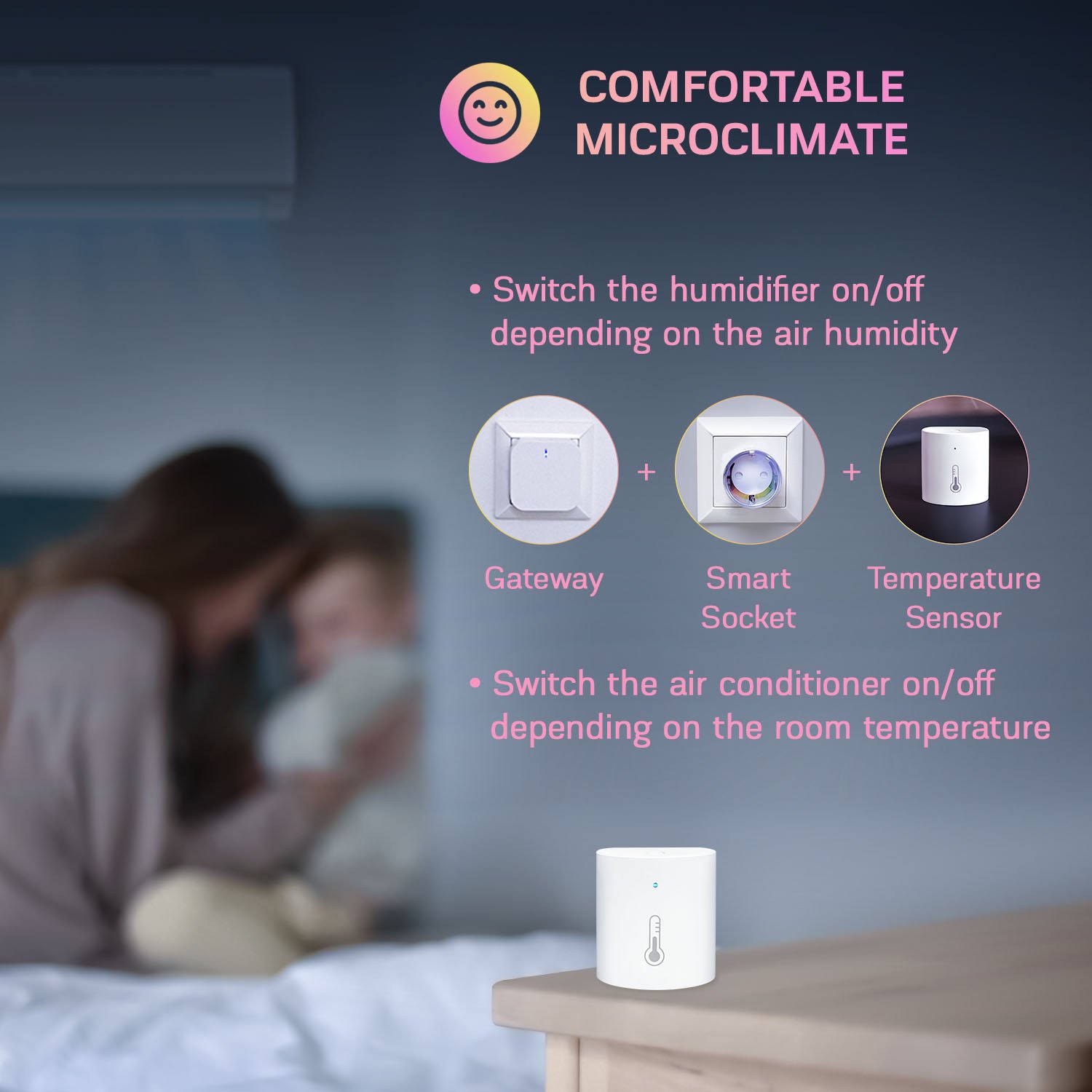 Senzor Smart de Temperatura si Umiditate NOUS E5, ZigBee (E5)