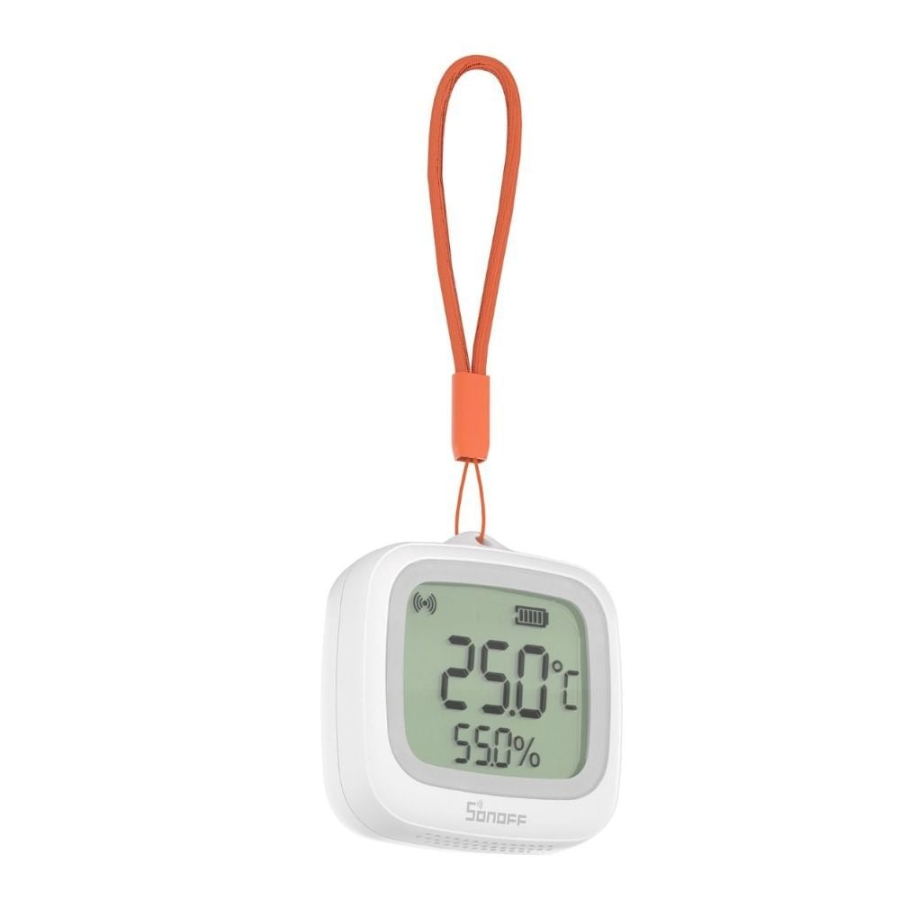 Senzor Temperatura si Umiditate SONOFF SNZB-02WD, Zigbee 3.0, IP65, cu Display LCD (SNZB-02WD)