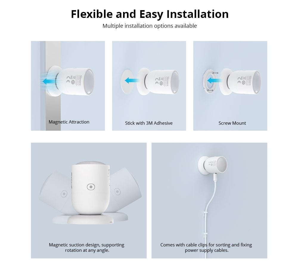 Senzor de prezenta umana Zigbee, Sonoff SNZB-06P, Zigbee 3.0 (SNZB-06P)
