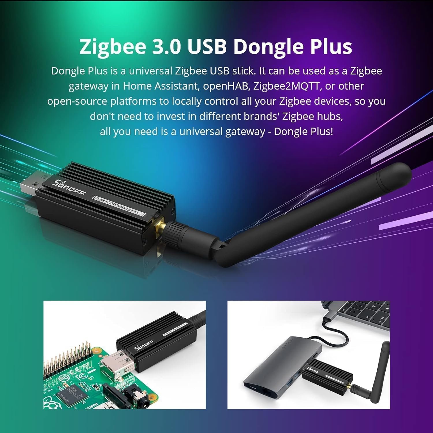 Suport Gateway Universal, SONOFF ZigBee 3.0, USB ZBDongle-E Plus (ZBDongle-E)