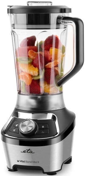 Blender de masa ETA Vital Blend Mini II 5100 90000, 1200W, 1.85 litri, 3 programe, otel inoxidabil, negru
