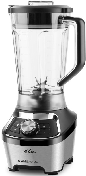 Blender de masa ETA Vital Blend Mini II 5100 90000, 1200W, 1.85 litri, 3 programe, otel inoxidabil, negru