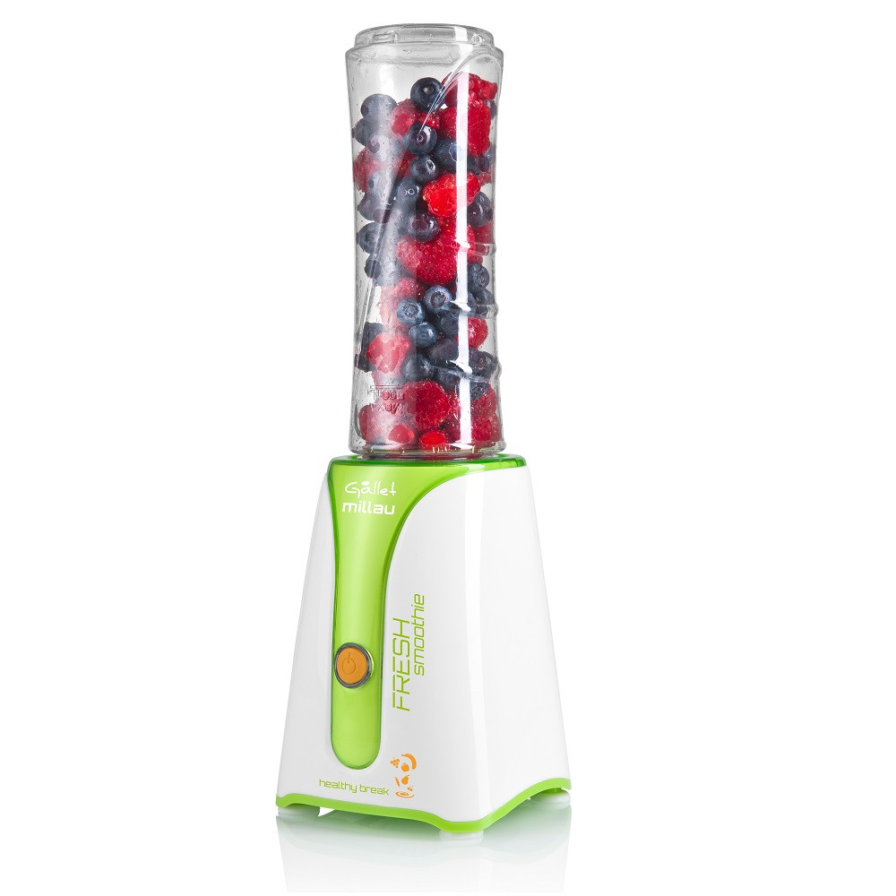 Blender Smoothie maker GALLET MILLAU MS590, 350 W, bol 600 ml BPA free, alb cu verde