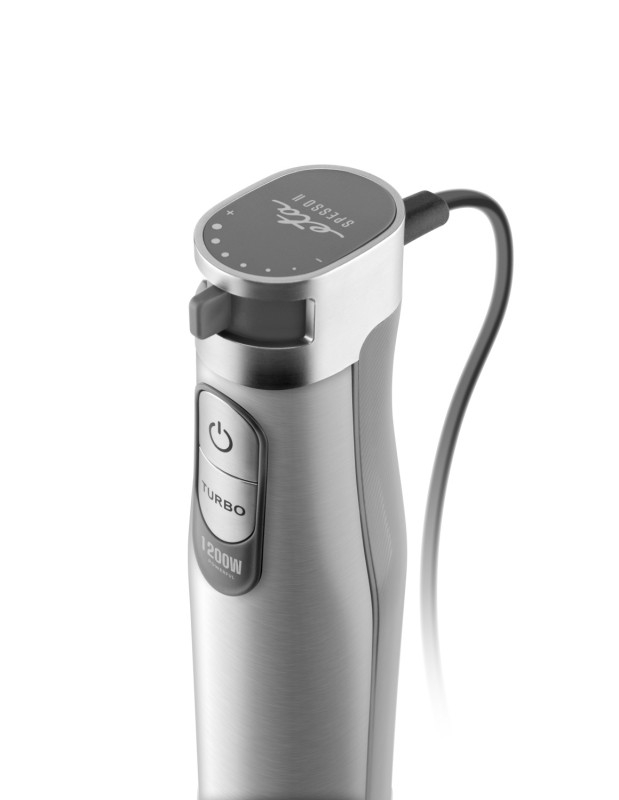Blender vertical ETA Spesso II 2215 90000, 1200W, accesoriu tel, 6 viteze plus TURBO, otel inoxidabil