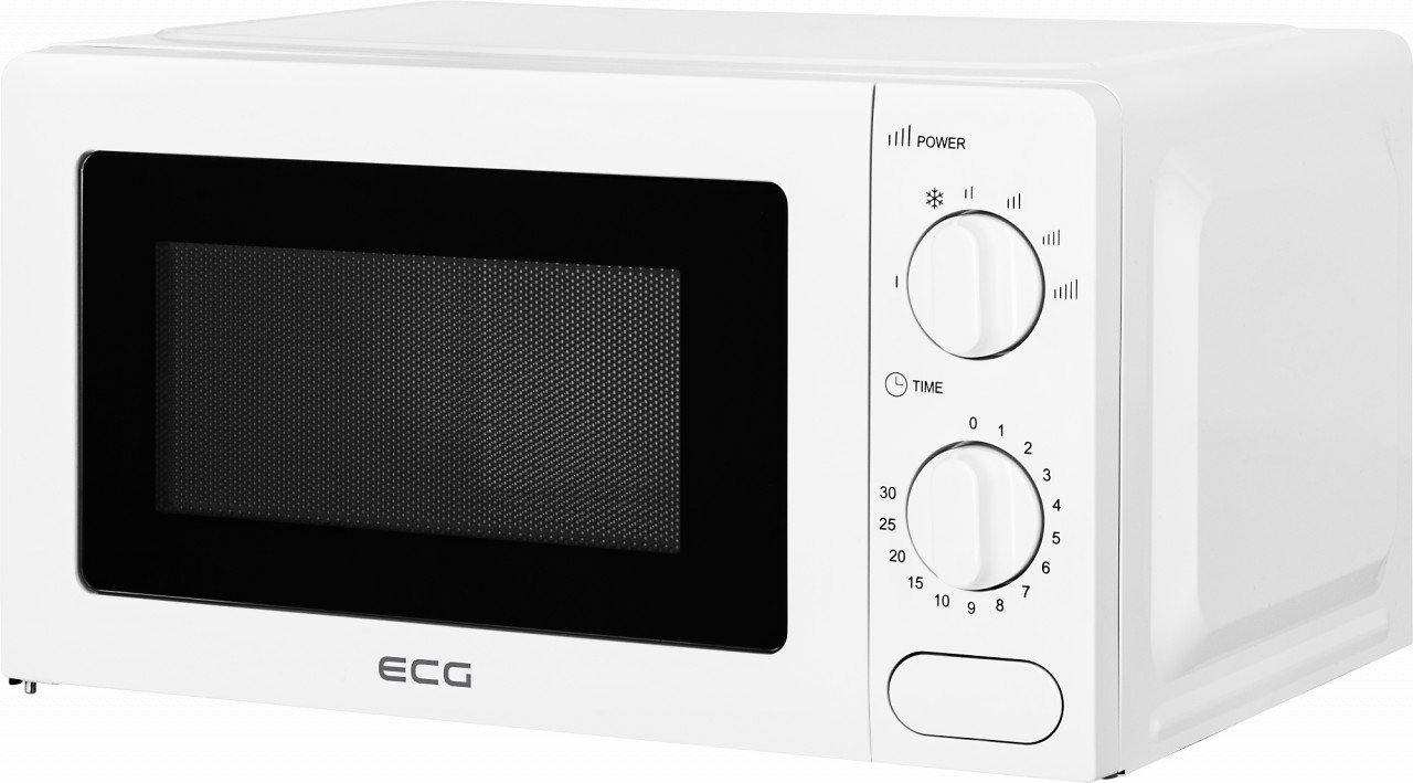 Cuptor cu microunde ECG MTM 1771 WE, 17 litri, 700W, 6 niveluri de putere, timer, alb