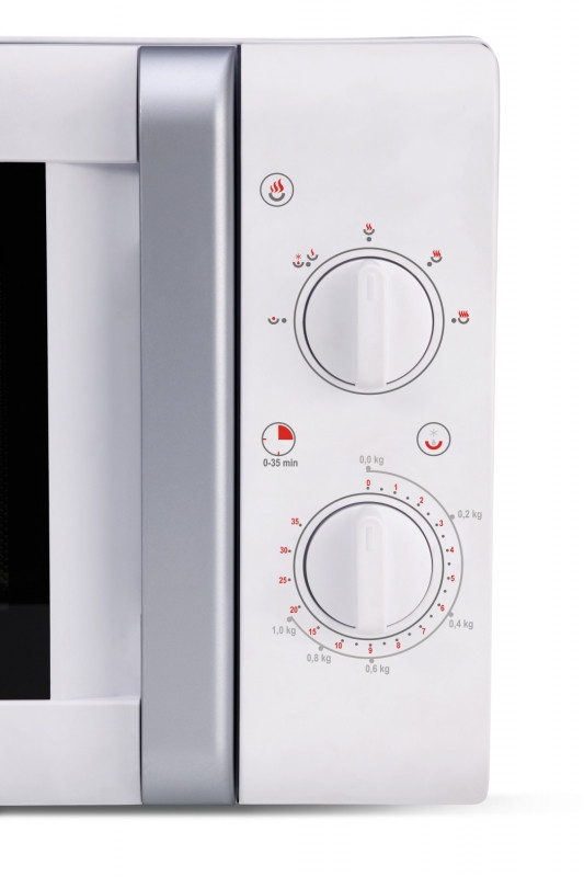Cuptor cu microunde ETA Klasico 0208 90000 alb, 700 W, 5 niveluri de putere, timer