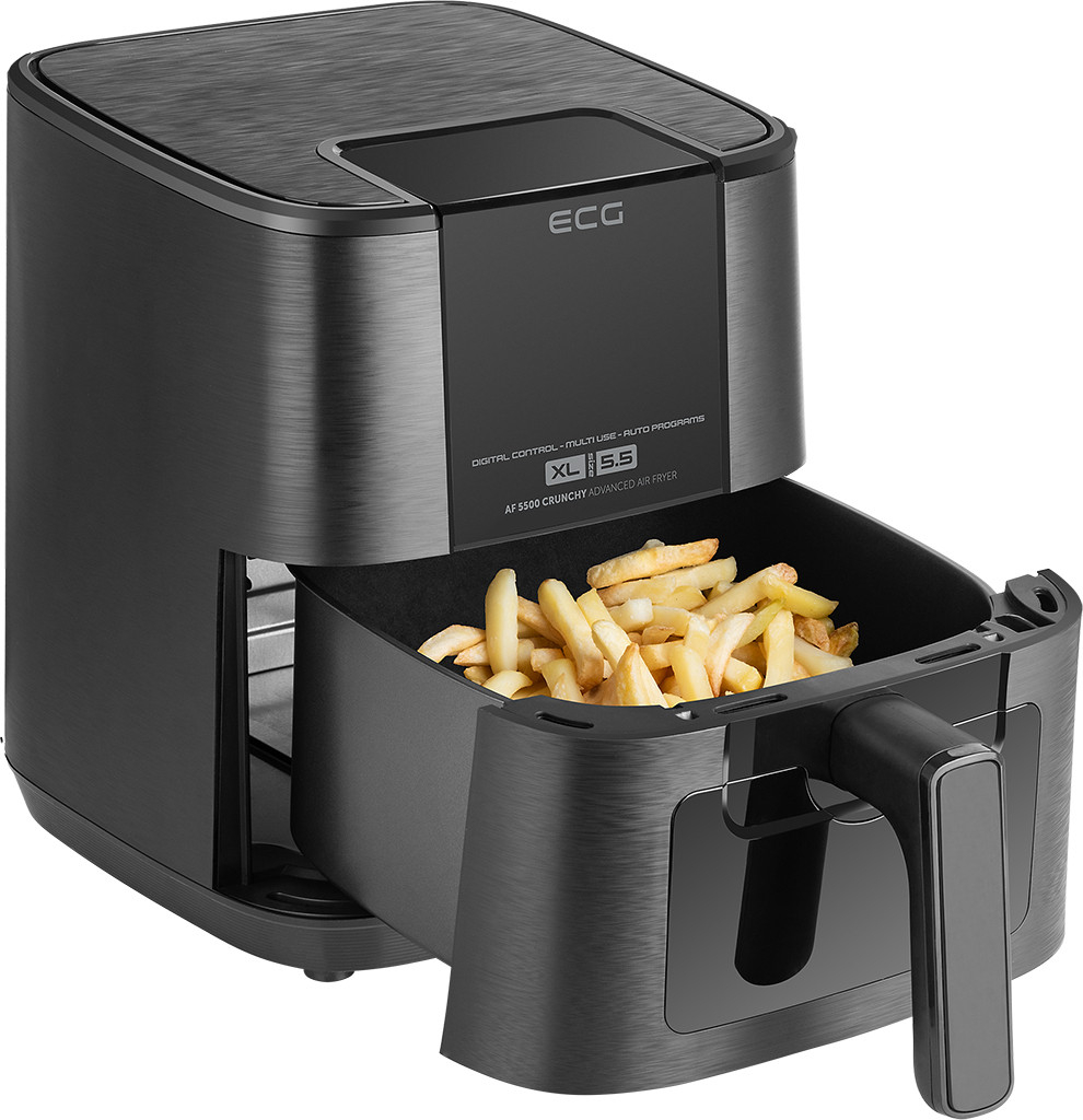 Friteuza cu aer cald ECG AF 5500 Crunchy, 5.5 L, 1350 W, control temperatura 80-200°C
