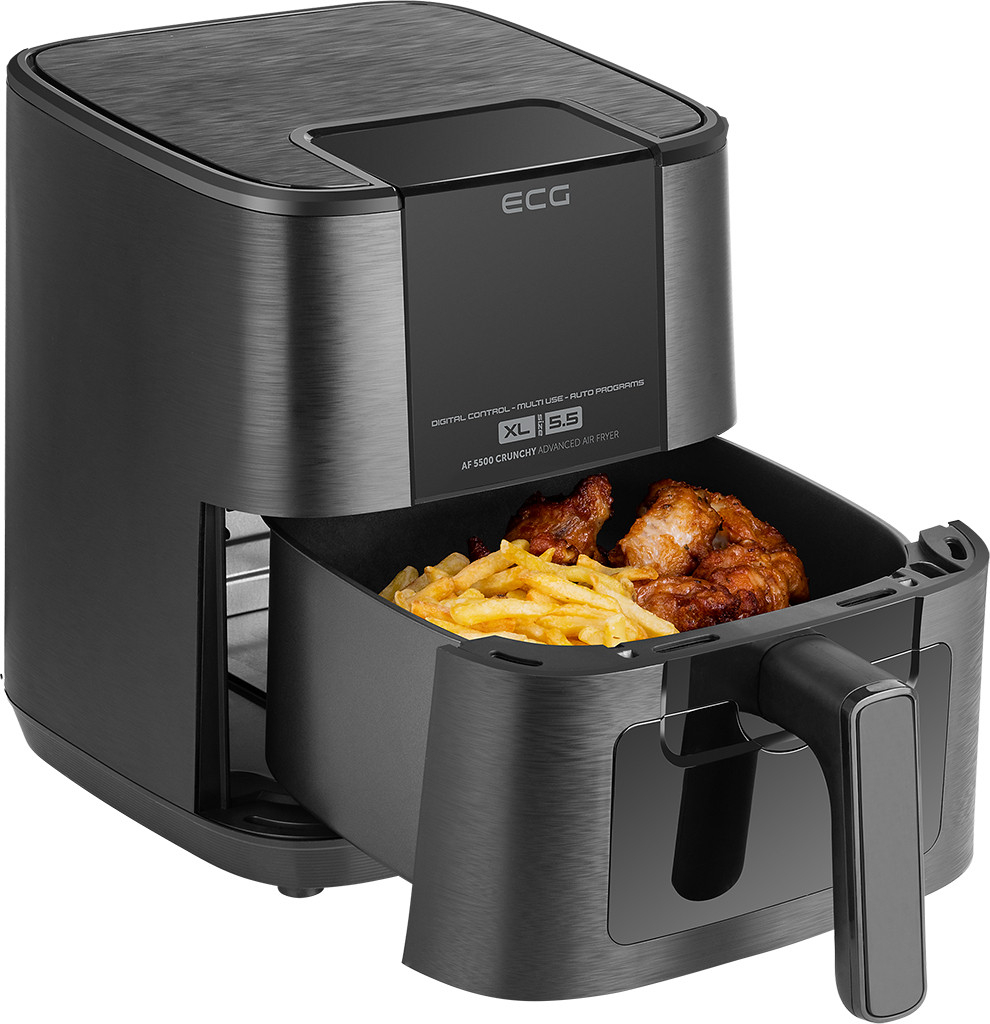Friteuza cu aer cald ECG AF 5500 Crunchy, 5.5 L, 1350 W, control temperatura 80-200°C
