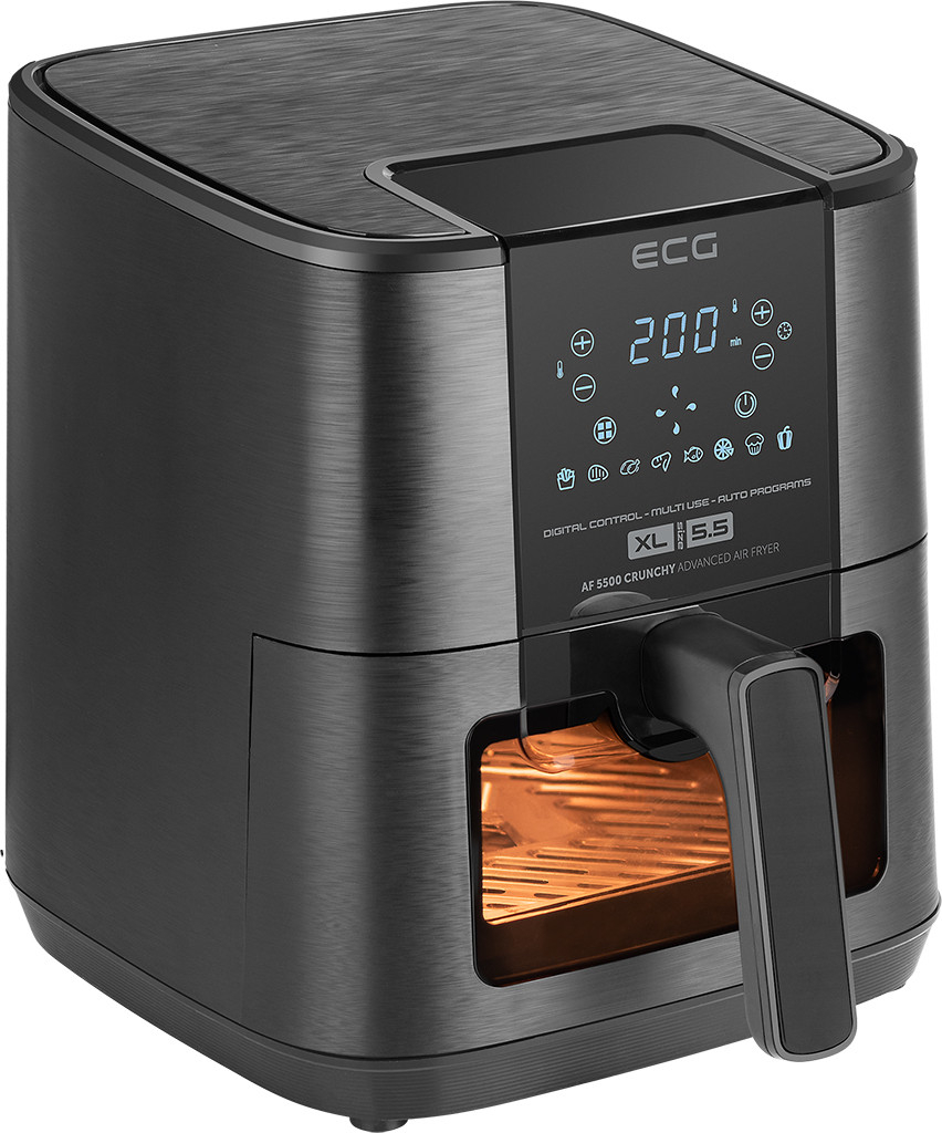 Friteuza cu aer cald ECG AF 5500 Crunchy, 5.5 L, 1350 W, control temperatura 80-200°C
