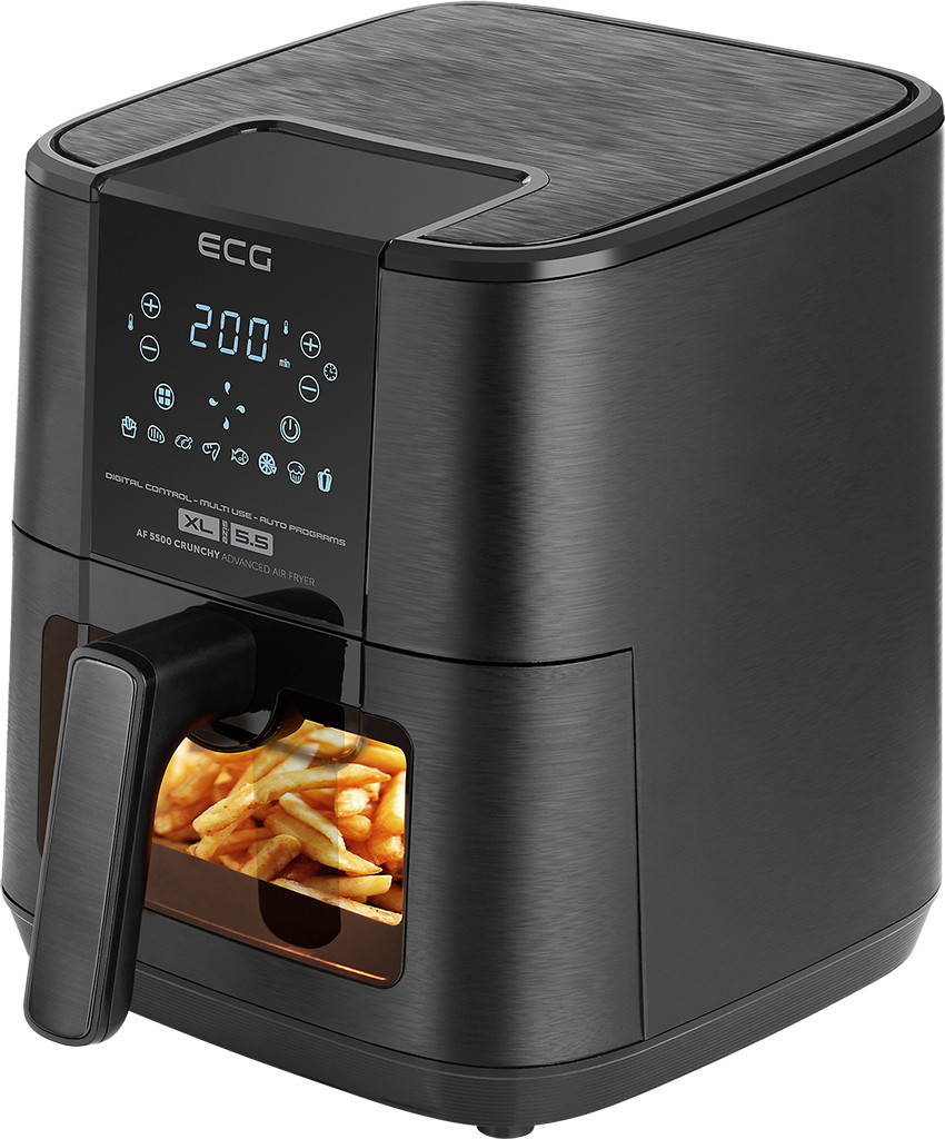 Friteuza cu aer cald ECG AF 5500 Crunchy, 5.5 L, 1350 W, control temperatura 80-200°C
