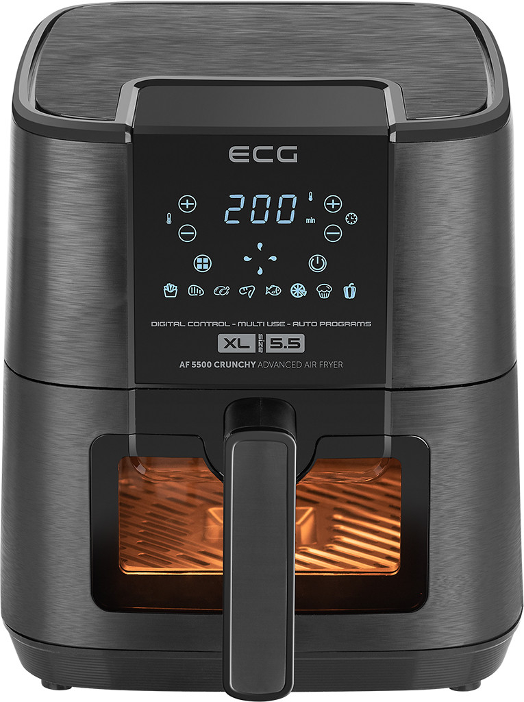 Friteuza cu aer cald ECG AF 5500 Crunchy, 5.5 L, 1350 W, control temperatura 80-200°C
