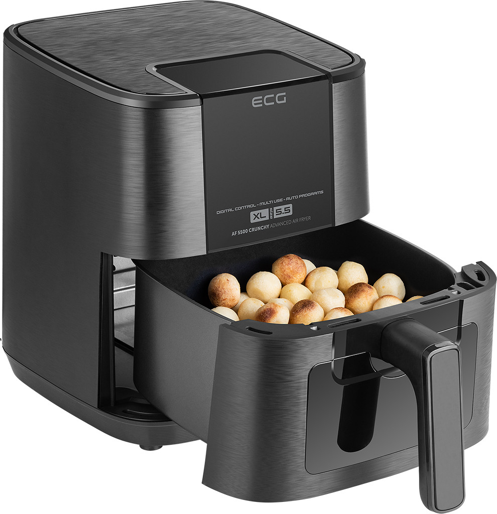 Friteuza cu aer cald ECG AF 5500 Crunchy, 5.5 L, 1350 W, control temperatura 80-200°C