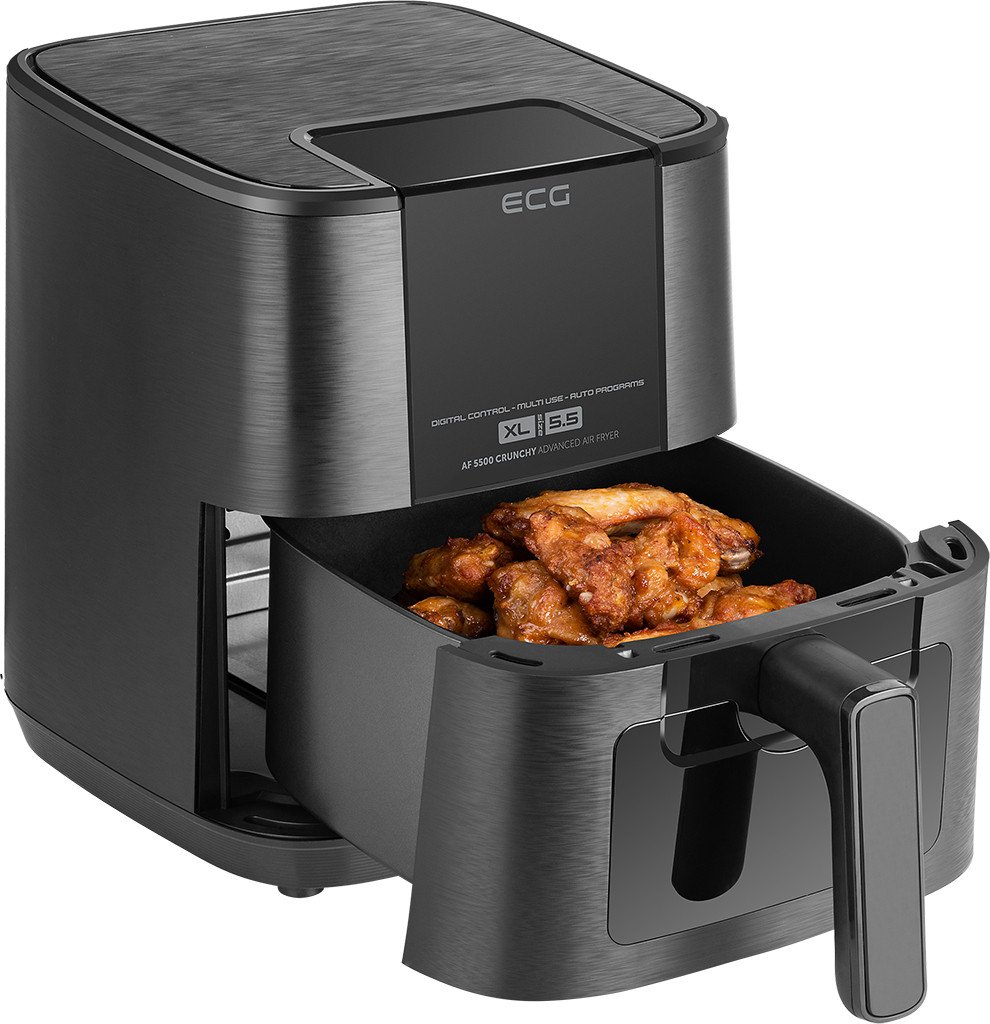 Friteuza cu aer cald ECG AF 5500 Crunchy, 5.5 L, 1350 W, control temperatura 80-200°C