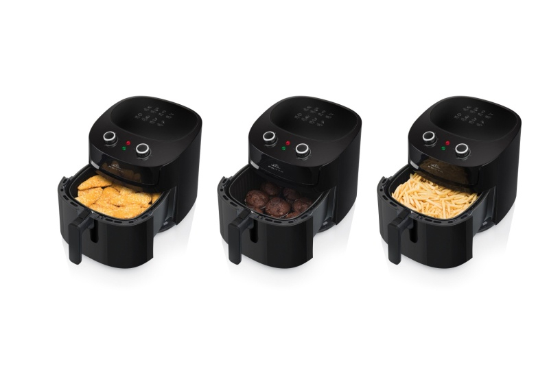 Friteuza cu aer cald ETA Fritta 2168 90000, 7.2 litri, 1800 W, 160-220 °C, 8 programe, negru