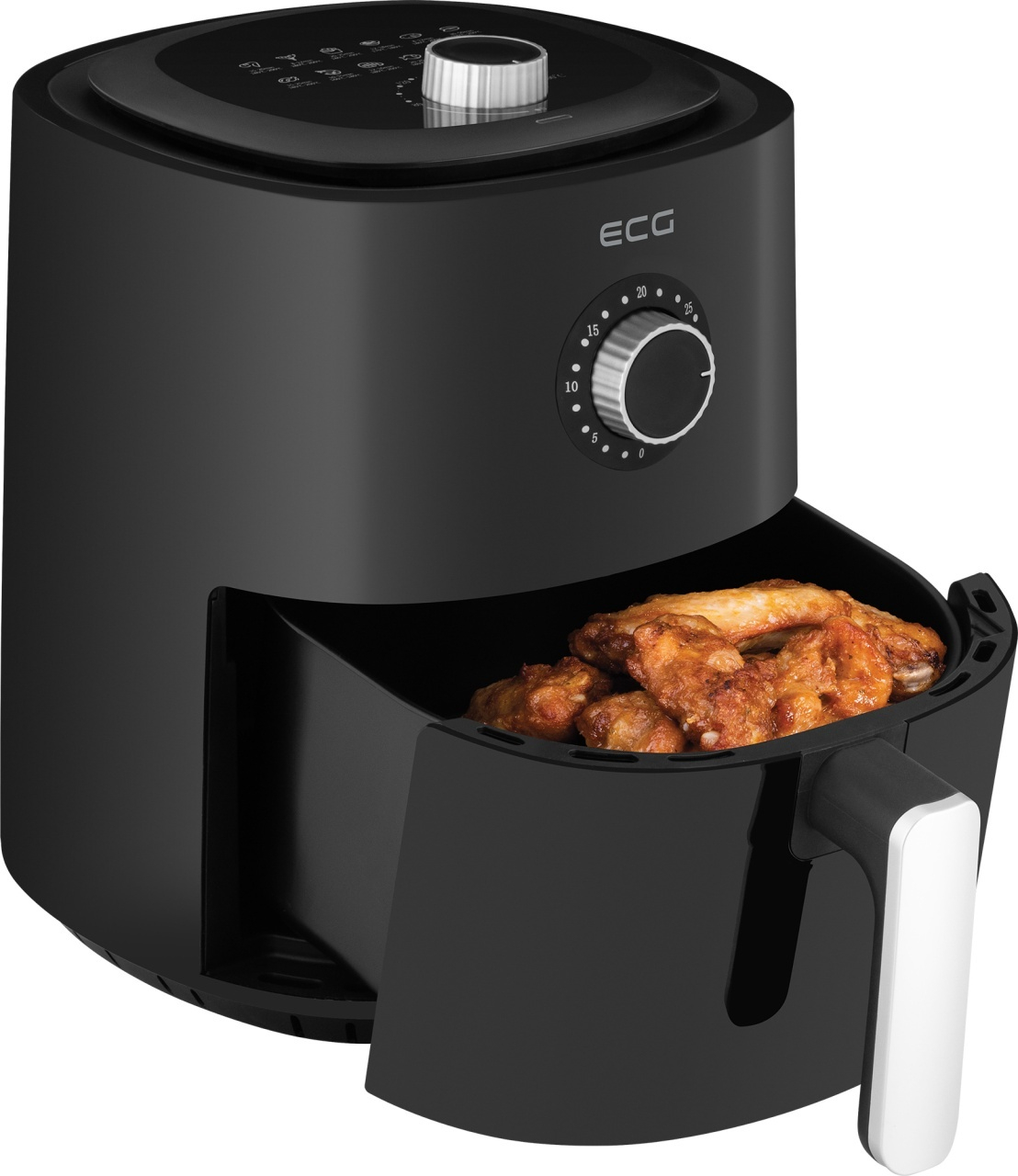 Friteuza cu aer fierbinte ECG AF 4000 Simply Fry, 3.8 litri, 1300 W, 12 programe, control temperatura 80-200°C