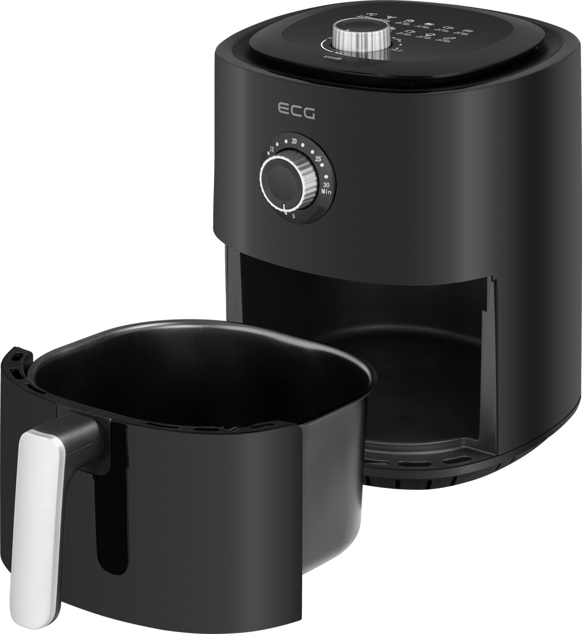 Friteuza cu aer fierbinte ECG AF 4000 Simply Fry, 3.8 litri, 1300 W, 12 programe, control temperatura 80-200°C