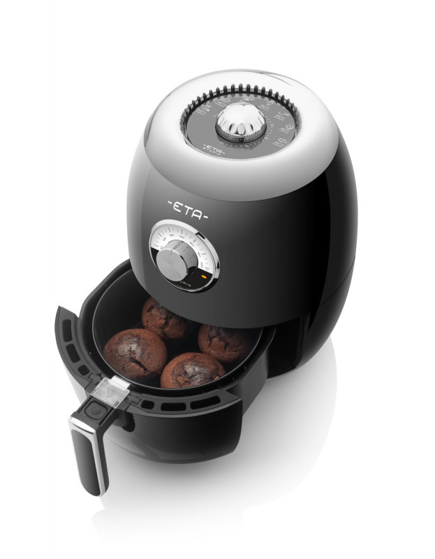 Friteuza cu aer fierbinte ETA Storio 6172 90020, 1350 W, 3 litri, 80-200 ° C, design retro, negru