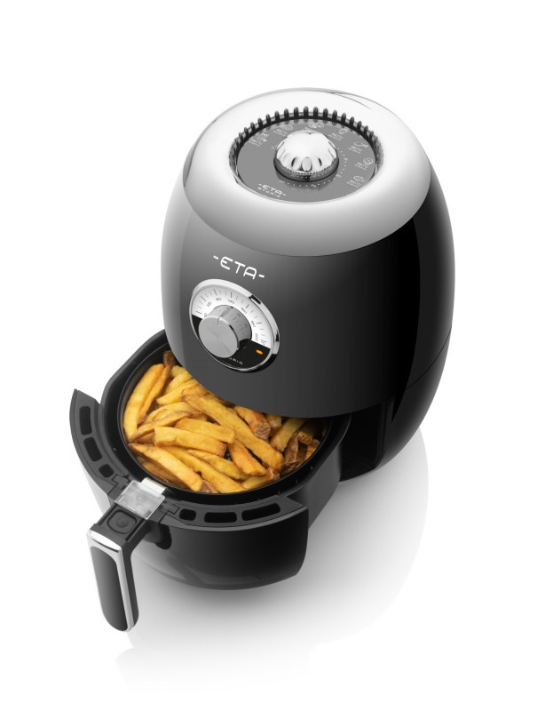 Friteuza cu aer fierbinte ETA Storio 6172 90020, 1350 W, 3 litri, 80-200 ° C, design retro, negru
