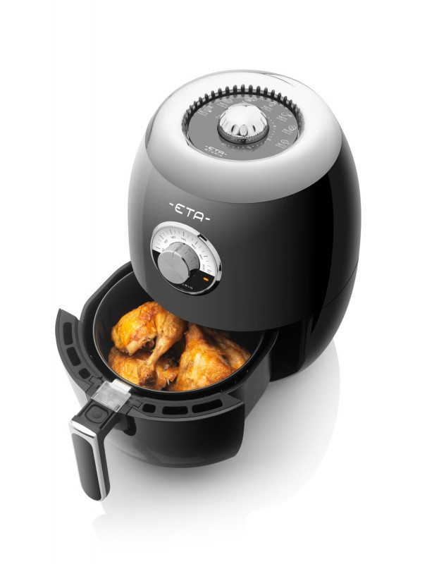 Friteuza cu aer fierbinte ETA Storio 6172 90020, 1350 W, 3 litri, 80-200 ° C, design retro, negru
