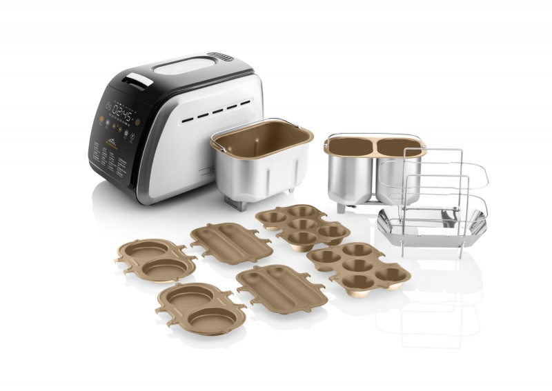 Masina de facut paine ETA Delicca II Max 7149 90040, 850W, 16 programe, capacitate 1,5 kg, otel inoxidabil