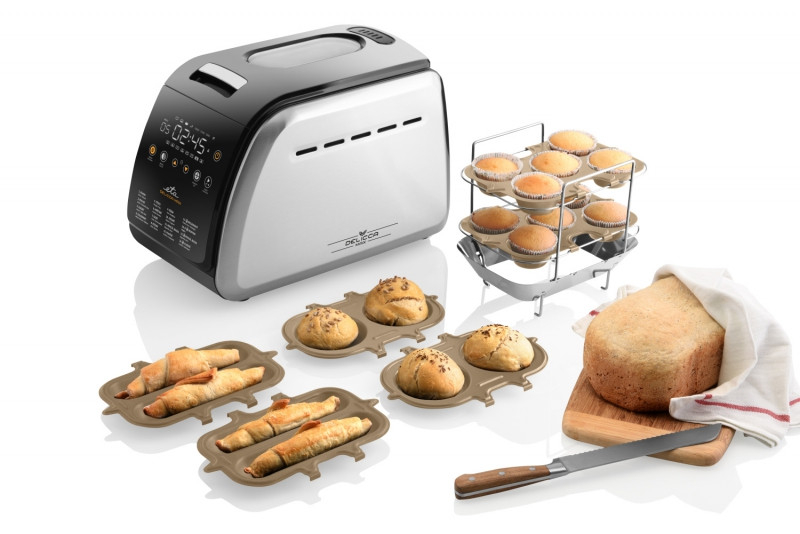 Masina de facut paine ETA Delicca II Max 7149 90040, 850W, 16 programe, capacitate 1,5 kg, otel inoxidabil