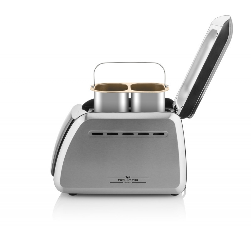 Masina de facut paine ETA Delicca II Max 7149 90040, 850W, 16 programe, capacitate 1,5 kg, otel inoxidabil