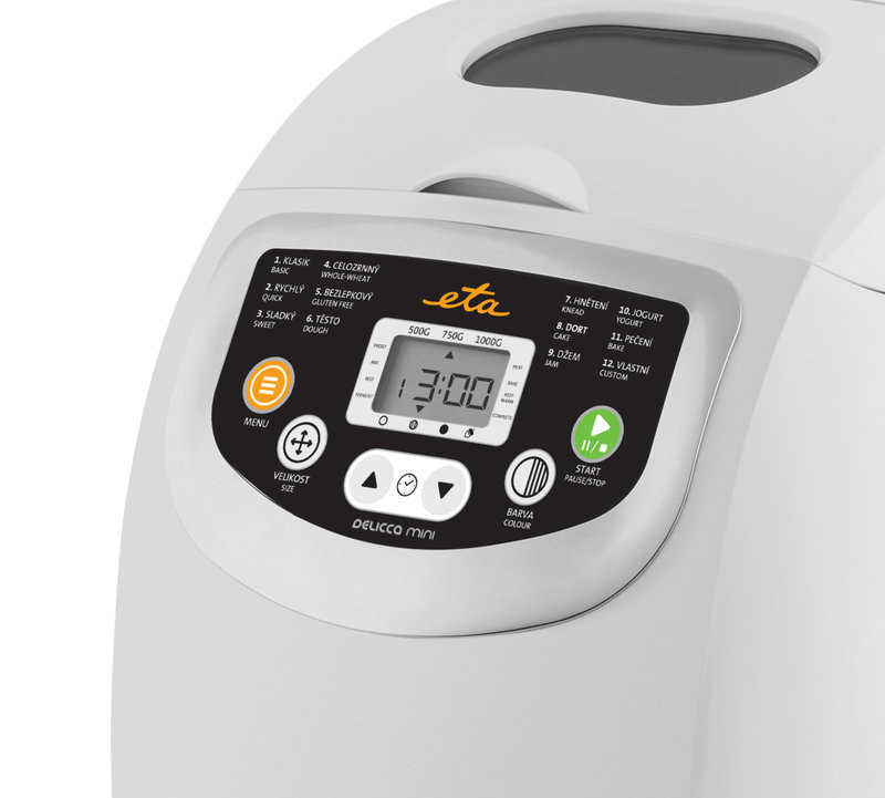 Masina de preparat paine ETA DELICCA MINI 8149, 600W, 12 programe, LCD, 1000 g