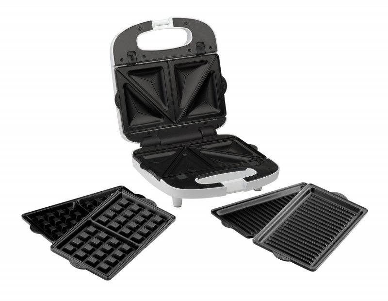 Sandwich maker 3 in 1 ETA Tampo 4156, 700 W, 3 tipuri de placi detasabile, deschidere pana la 180°