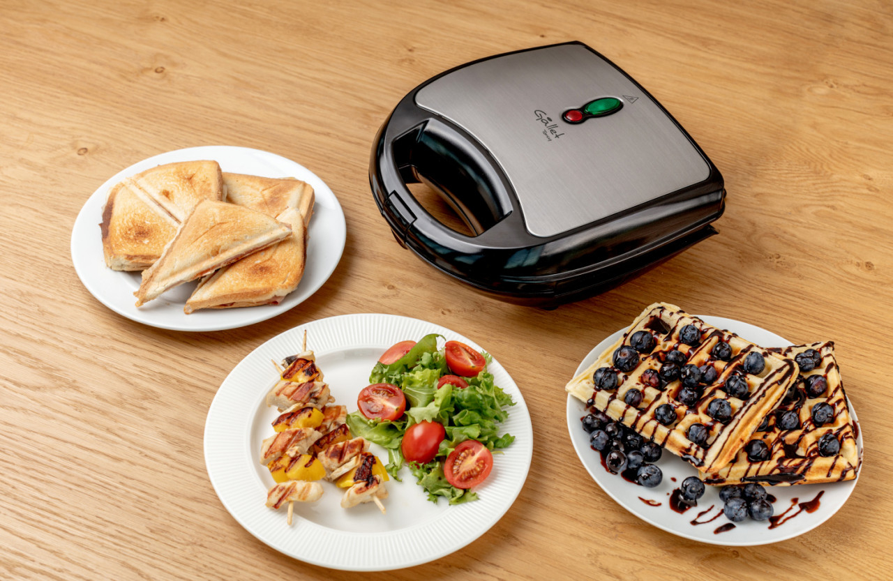Sandwich-maker 4 in 1 Gallet Torcy CRO 616, 700W, 4 tipuri de placi detasabile