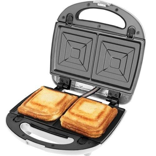 Sandwich-maker ECG S 399 3in1, alb, 700W, 3 tipuri de placi detasabile