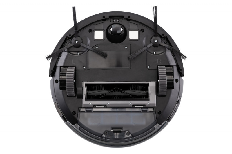 Robot aspirator cu mop ETA Aron 2512 90000, Wi-Fi, baterie Li-Ion 14.4 V, 300 ml, autoincarcare, navigare giroscopica, negru