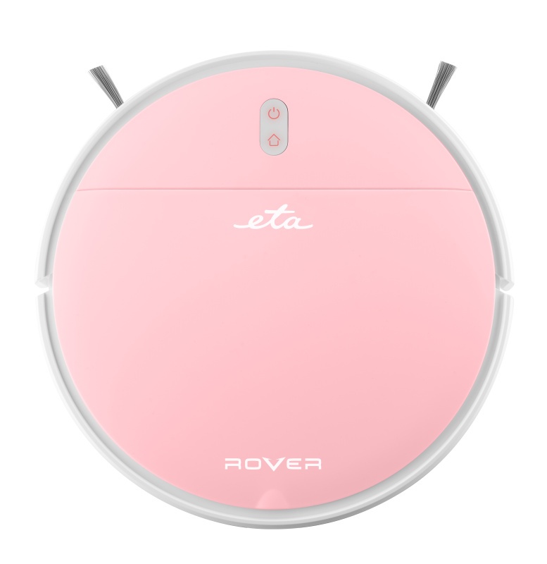 Robot aspirator si mop ETA Rover 1248 90030, Li-Ion 14.4 V/ 2600 mAh, telecomanda, tehnologie SMART, roz