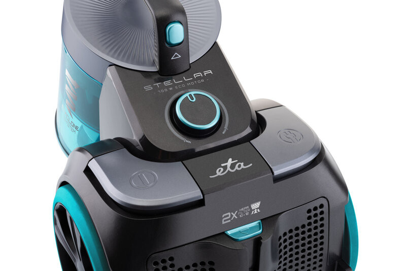 Aspirator fara sac ETA Stellar 1221, 700 W, 1,5L, tehnologie Cyclone, motor ECO, 2 filtre HEPA