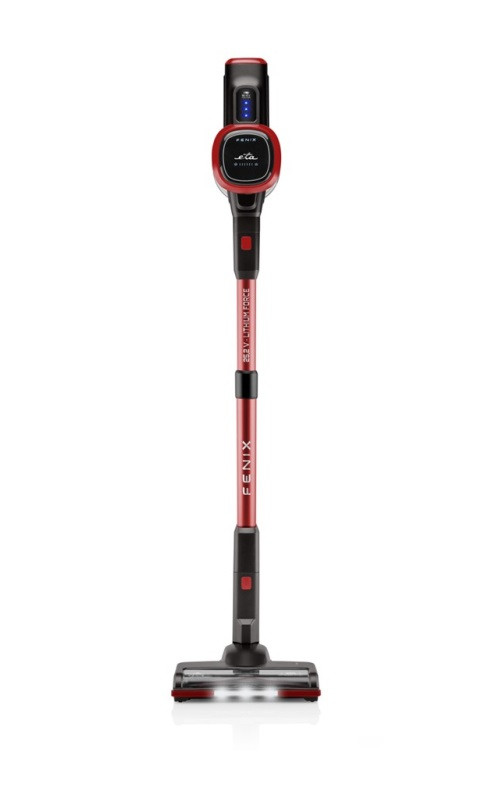 Aspirator vertical 2 in 1 ETA Fenix 2233 90000, baterie Li-Ion 25.2 V / 2200 mAh, recipient 0.6 l, gri cu rosu