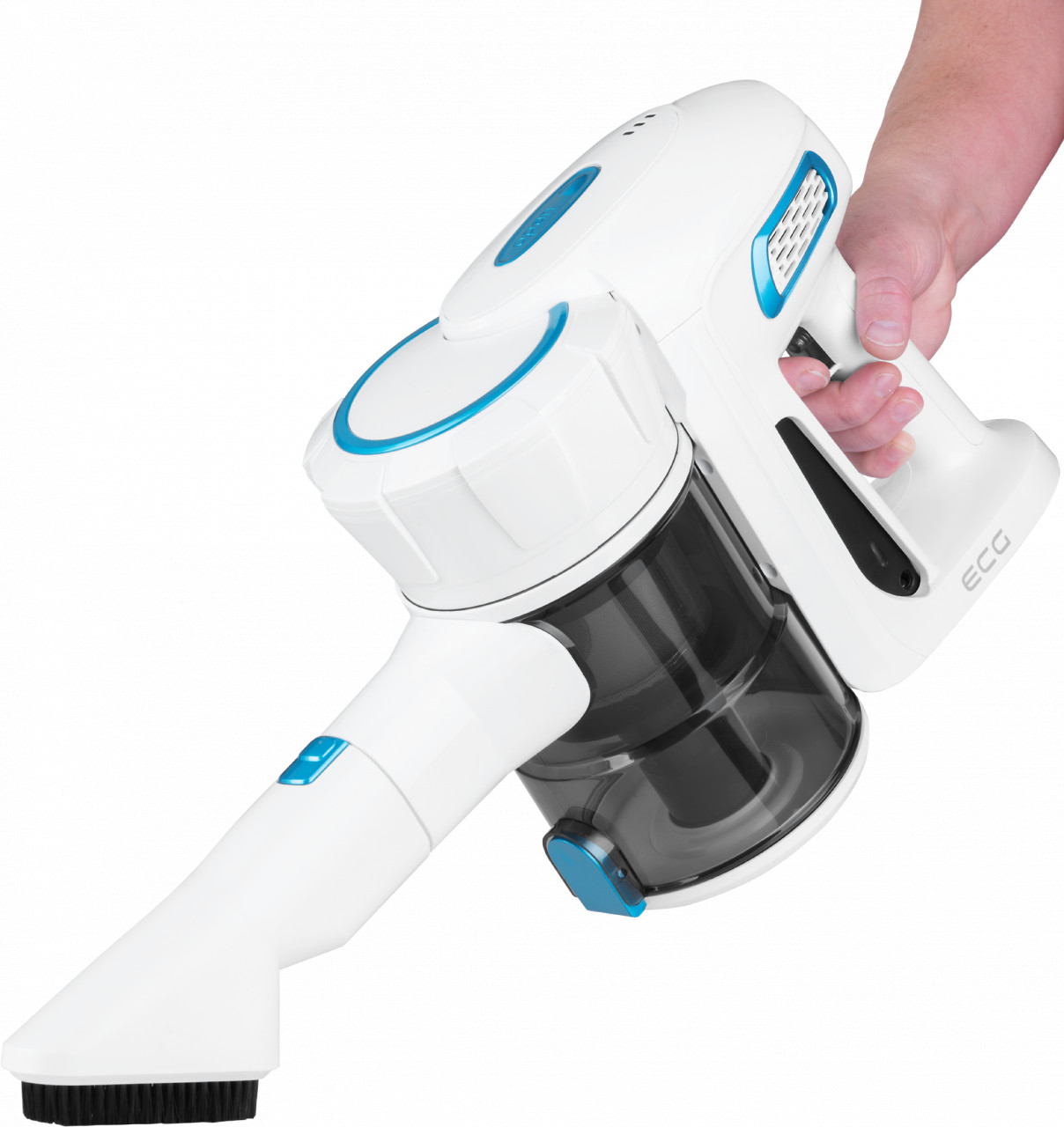 Aspirator vertical portabil 2 in 1 ECG VT 5220 Flex Clean, Cyclone, 22.2 V Li-ion, 150 W, HEPA H12