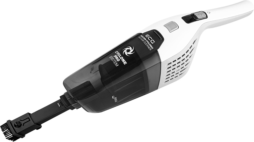 Aspirator vertical si mop 3 in 1 fara fir ECG VT 4420 Simon, 75 W, baterie Li-Ion 14.8 V, 600 ml, alb