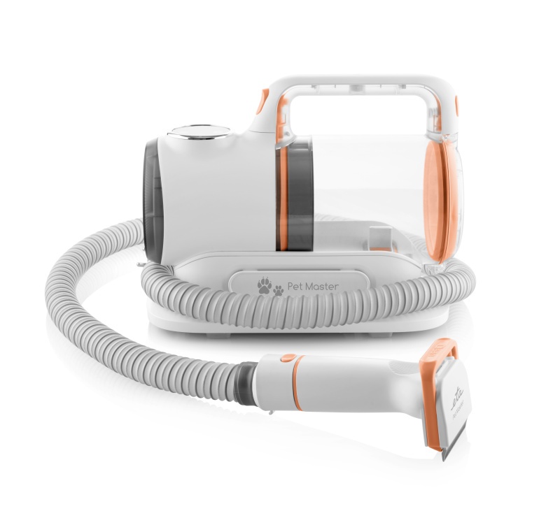 Aspirator 6 in 1 ETA Pet Master 4216 90000 pentru toaletarea animalelor de companie, silentios, alb/portocaliu