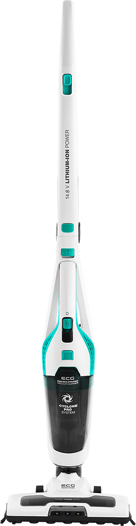 Aspirator vertical portabil 2in1 ECG VT 3420 Jerome, 75 W, baterie Li-Ion 14.8 V, sistem de filtrare cyclonic, verde