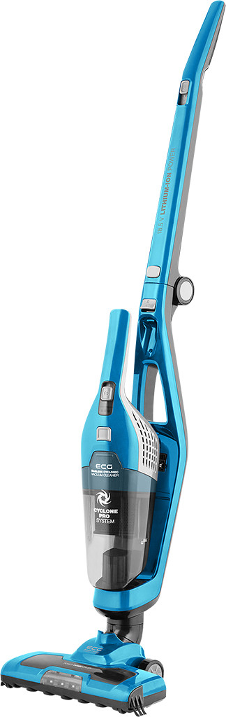 Aspirator vertical portabil 2in1 ECG VT 4520 Bruno, 90 W, baterie Li-Ion 18.5 V, sistem de filtrare cyclonic, albastru