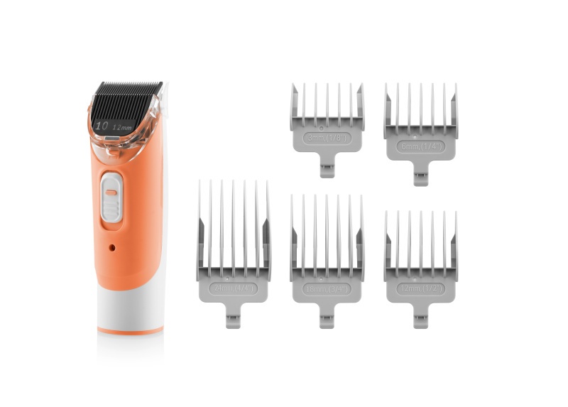 Aspirator 6 in 1 ETA Pet Master 4216 90000 pentru toaletarea animalelor de companie, silentios, alb/portocaliu