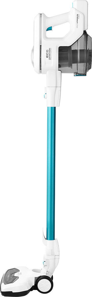Aspirator vertical portabil 2in1 ECG VT 3620 Jean, 130 W, baterie Li-Ion 22.2 V, recipient 1.2 L, alb cu albastru